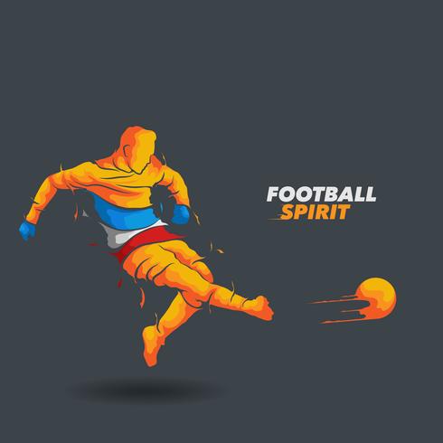 voetbal geest silhouet vector