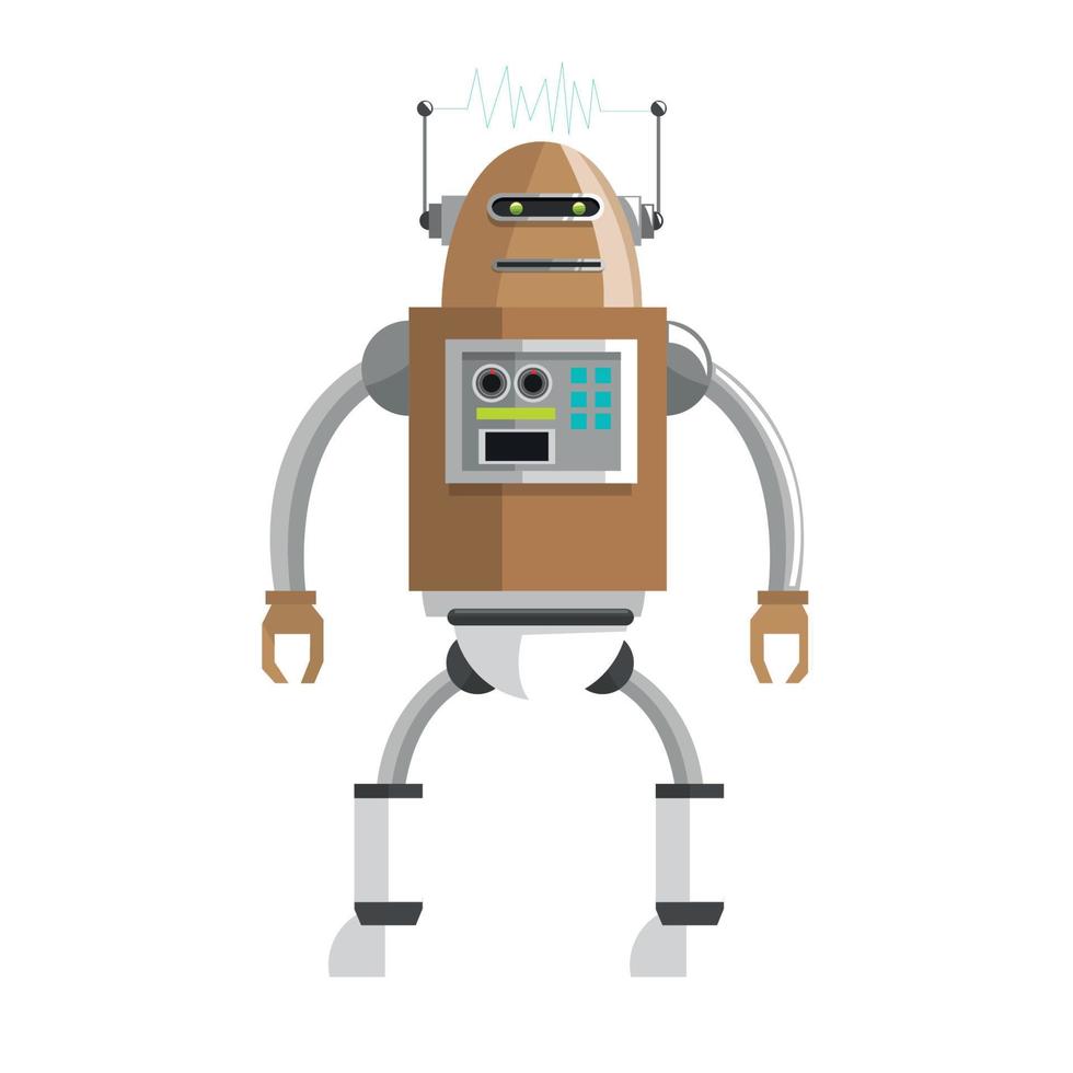 leuke chatbot-cartoon, gespreksrobot vector