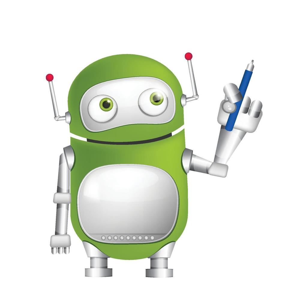 leuke chatbot-cartoon, gespreksrobot vector