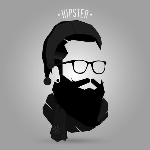 Santa hipster-symbool vector