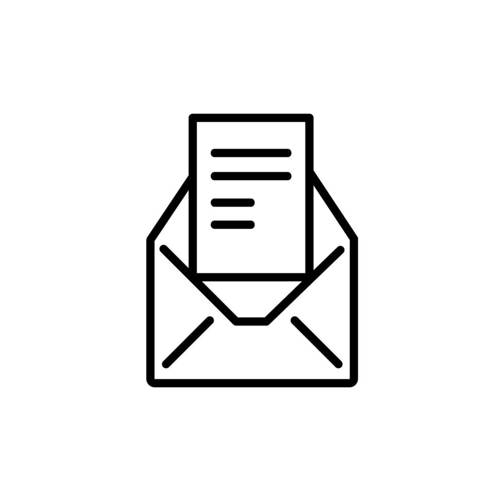 e-mail vector lijn pictogramserie. bevat pictogrammen zoals inbox, brief, bijlage, envelop en meer. uitgebreide slag