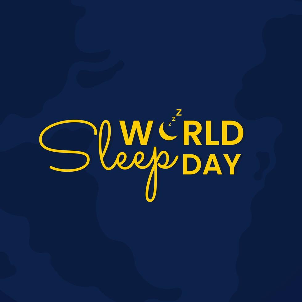 world sleep day social media post design vector