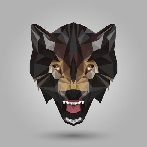 Geometrische wolfshoofd vector