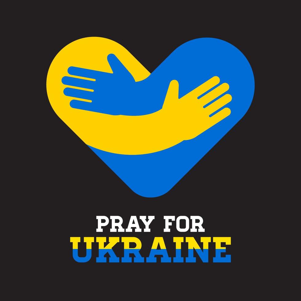 bid voor oekraïne, vrede, oekraïne vlag concept vectorillustratie vector