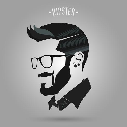 hipster blauwe kapsel vector