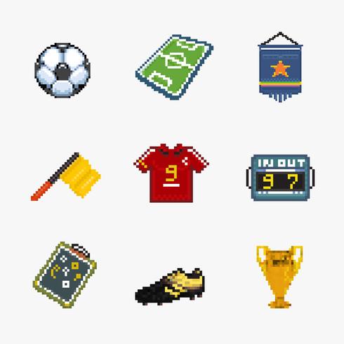 voetbal pixelpictogram vector