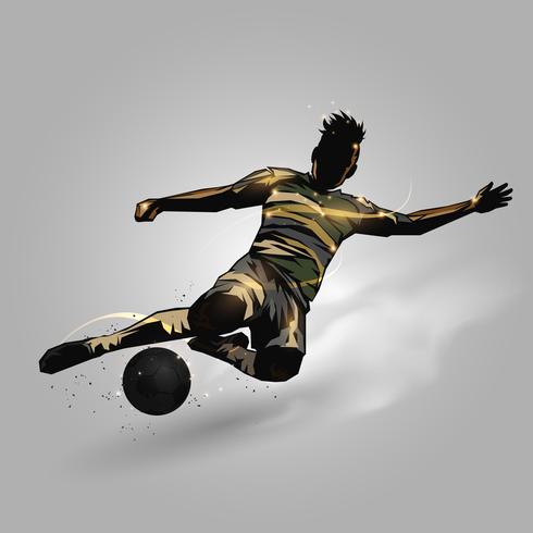 voetballer slide tackle vector