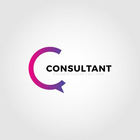 Kleurrijke Consultant Letter Type C Logo sjabloon vector