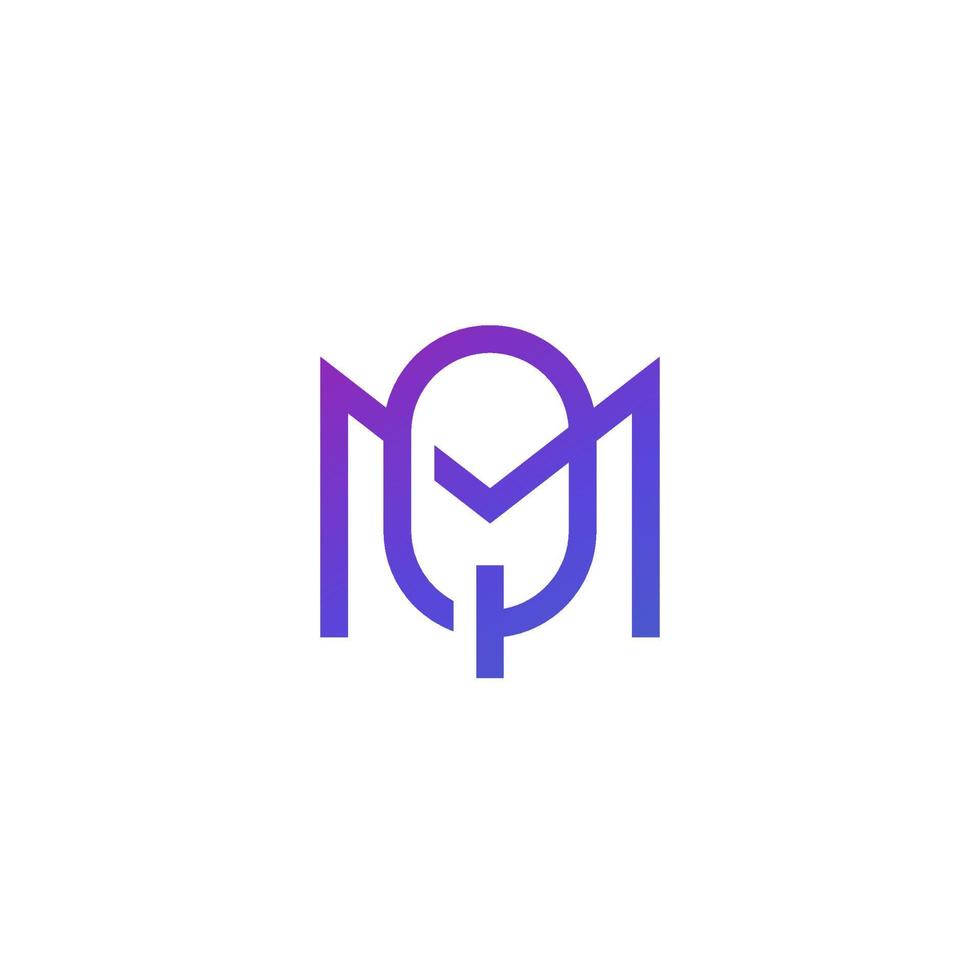 mq brieven logo, monogram op wit vector
