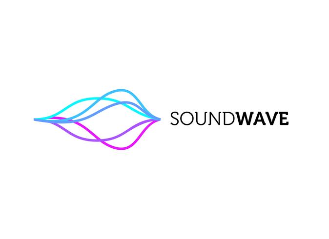 Sound Wave Kleurrijk Logo Ontwerp vector