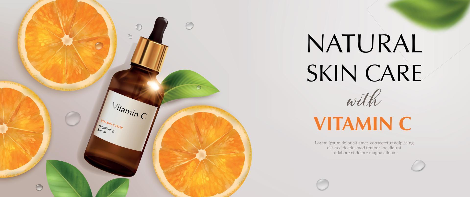 oranje serum advertenties poster vector