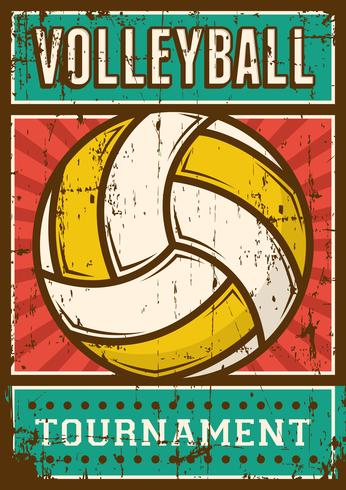 Volleybal Volleybal Sport Retro Pop Art Posterborden vector