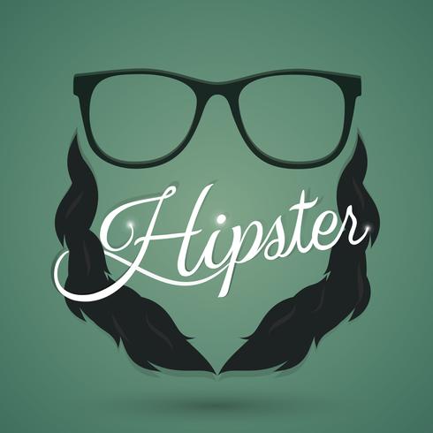 Hipster glazen ondertekenen vector