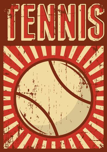 Tennissport retro popart postersignage vector