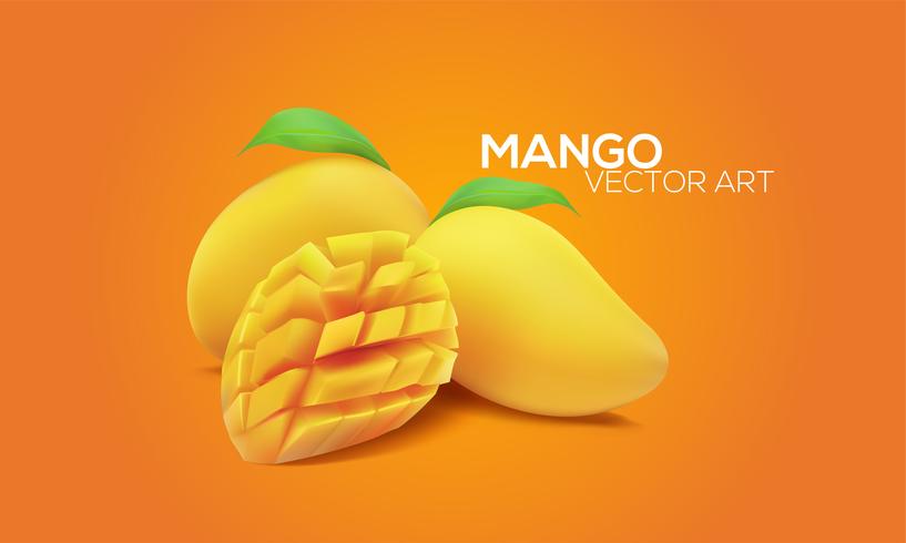 Realistische mango&#39;s in vector