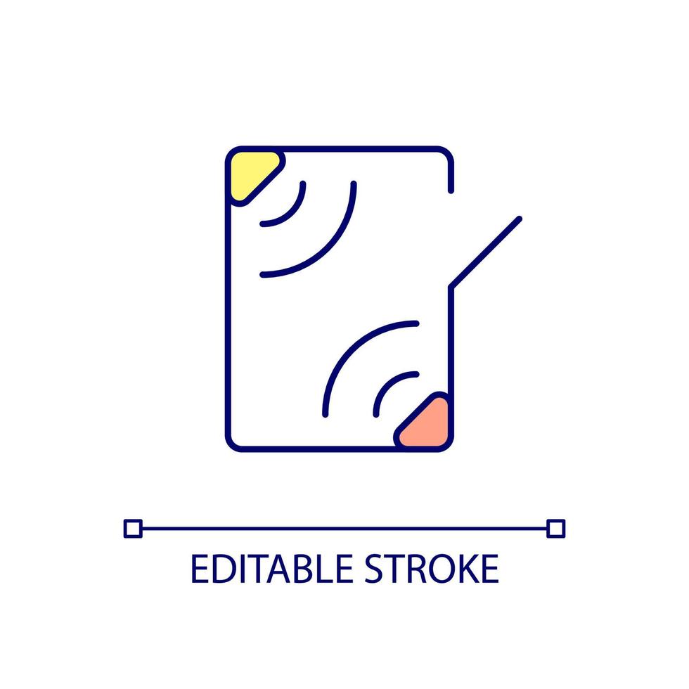 draadloos luidsprekersysteem RGB-kleurpictogram. audio apparaten. multiroom-speakers voor muziek. geluidssysteem voor thuis. geïsoleerde vectorillustratie. eenvoudige gevulde lijntekening. bewerkbare streek. arial lettertype gebruikt vector