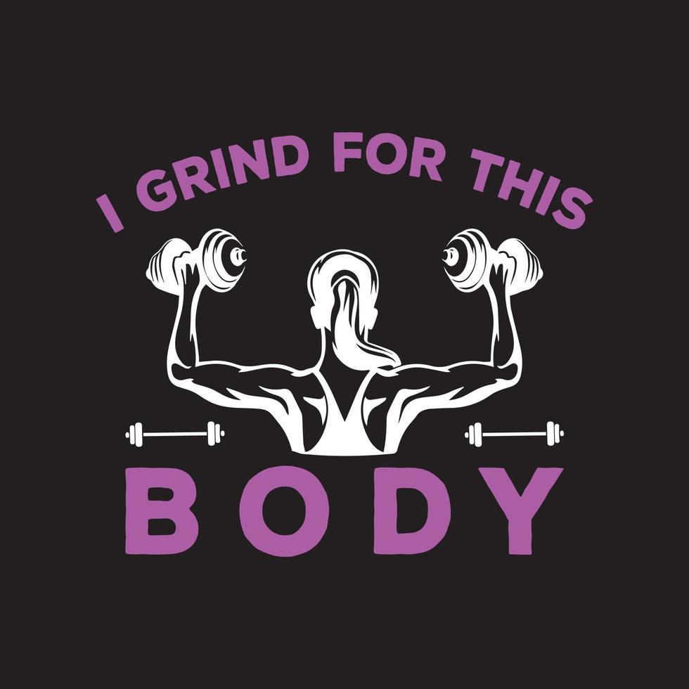 ik maal voor dit lichaam. bodybuilding t-shirt ontwerp. vector