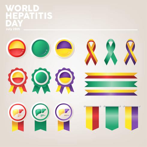 Wereld Hepatitis Dag Vector Pack