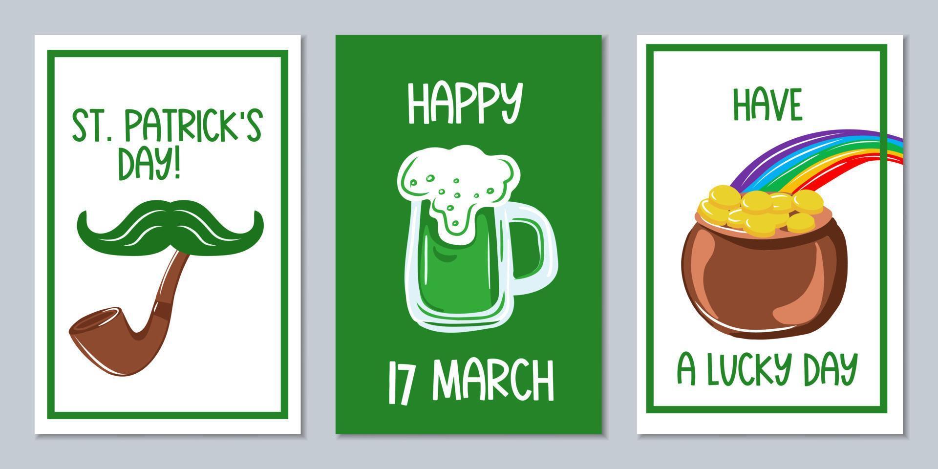 st. patrick's vakantieposterset vector