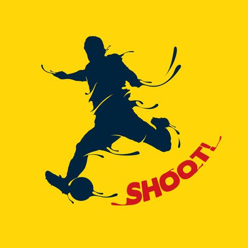 voetbal schieten splash vector