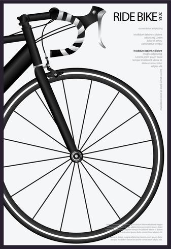 Fiets fietsen Poster vectorillustratie vector