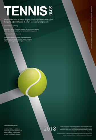 Tennis kampioenschap Poster vectorillustratie vector