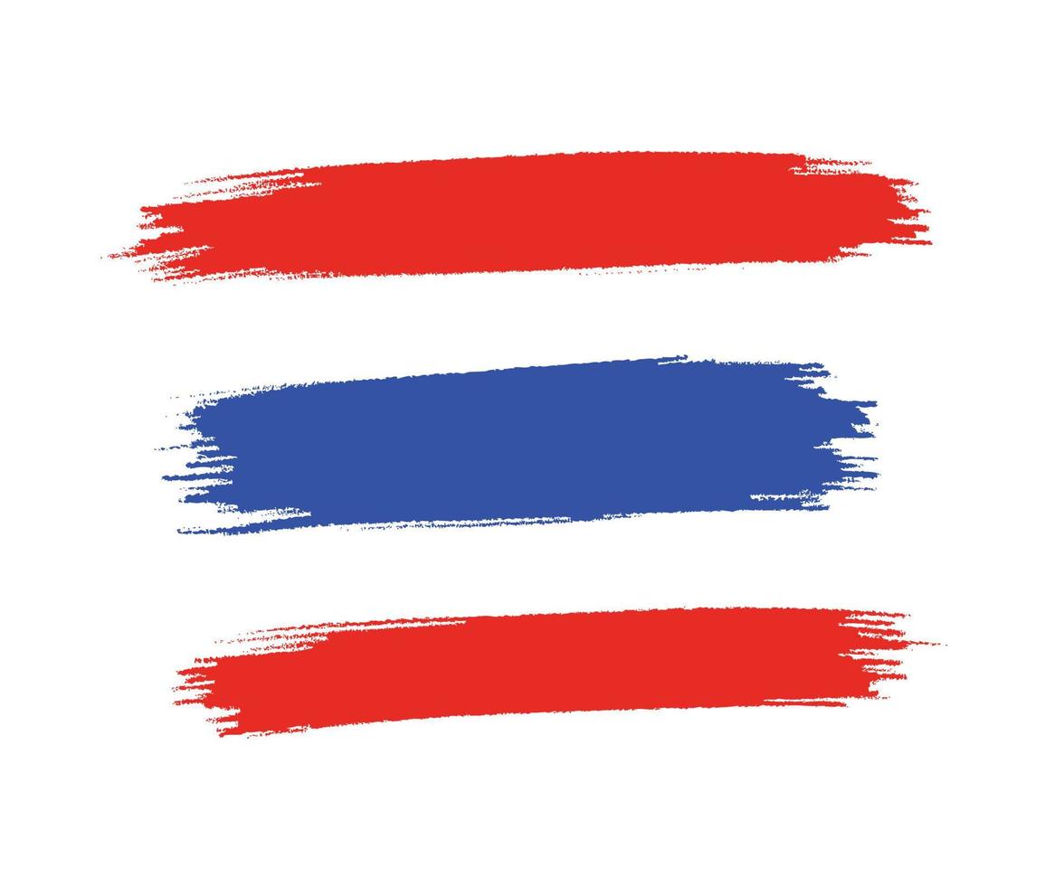 vlag van thailand. vlag in grungy stijl. onafhankelijkheid Thaise dag. vector eps illustratie.