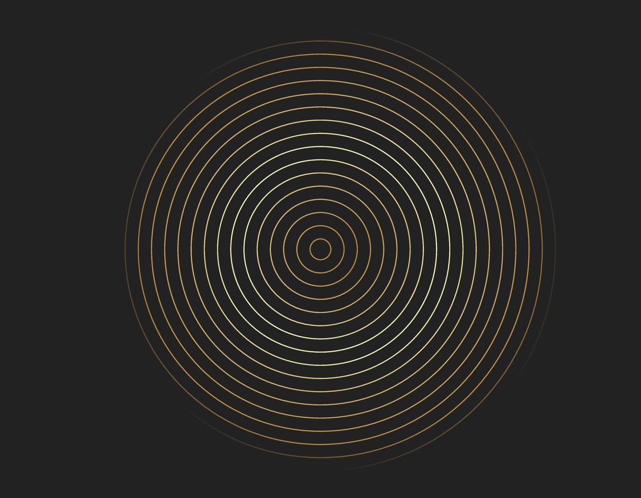 cirkel lijn gouden kleur achtergrond. abstracte ronde patroon. vectorillustratie. vector