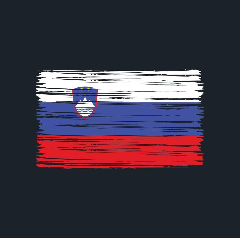 slovenië vlag borstel vector