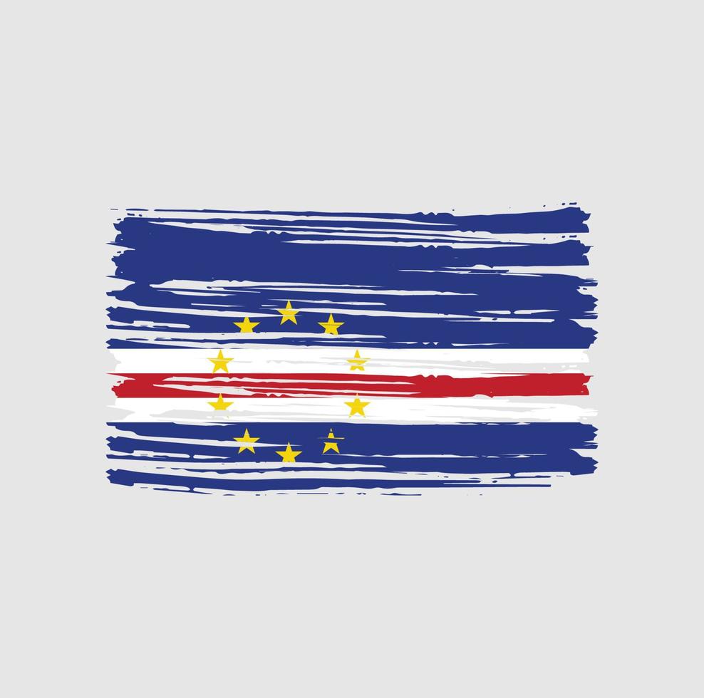 Kaapverdische vlag penseelstreken. nationale vlag vector