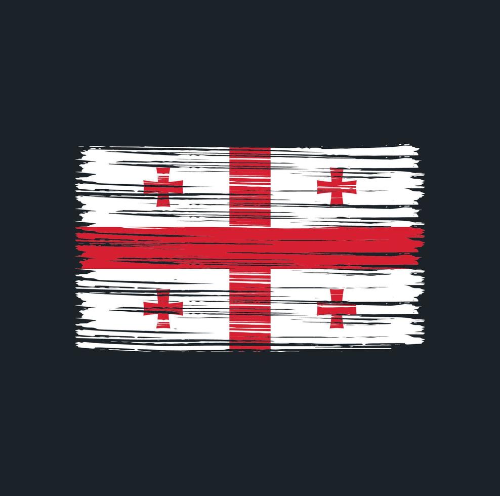 Georgische vlagborstel vector