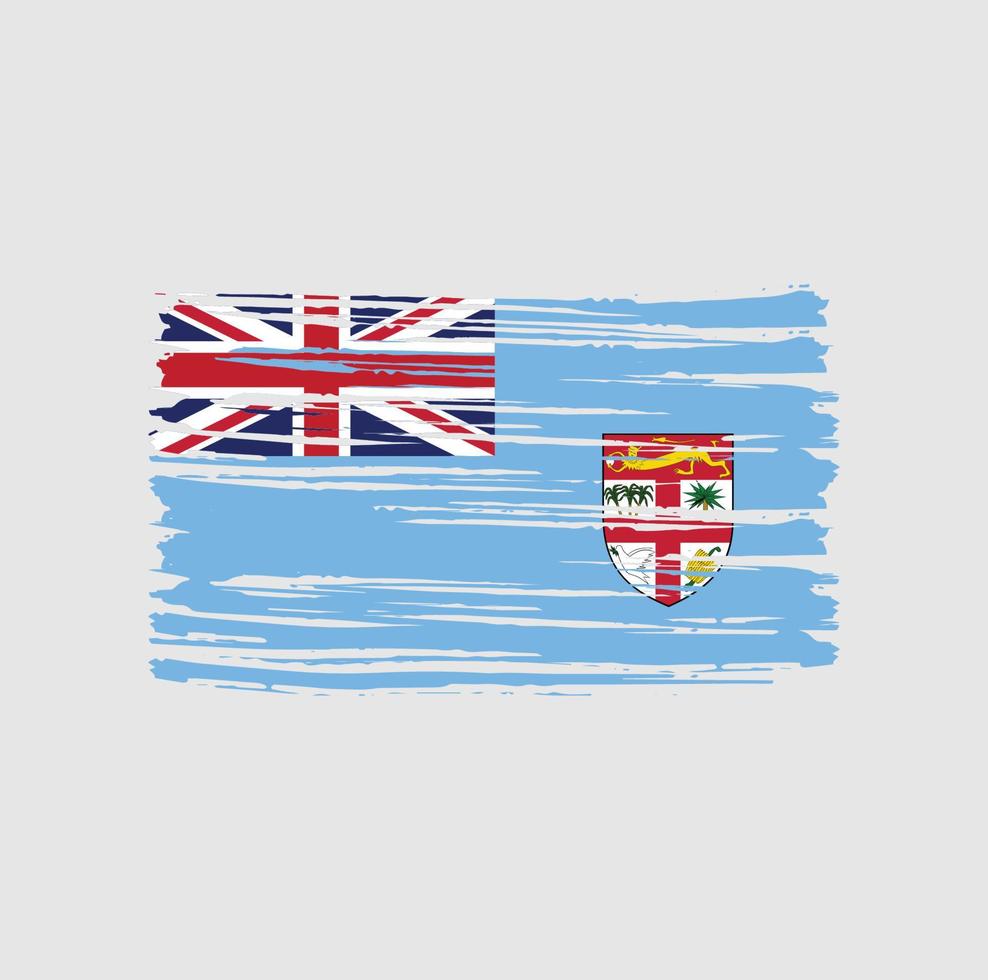 Fiji vlag penseelstreken. nationale vlag vector