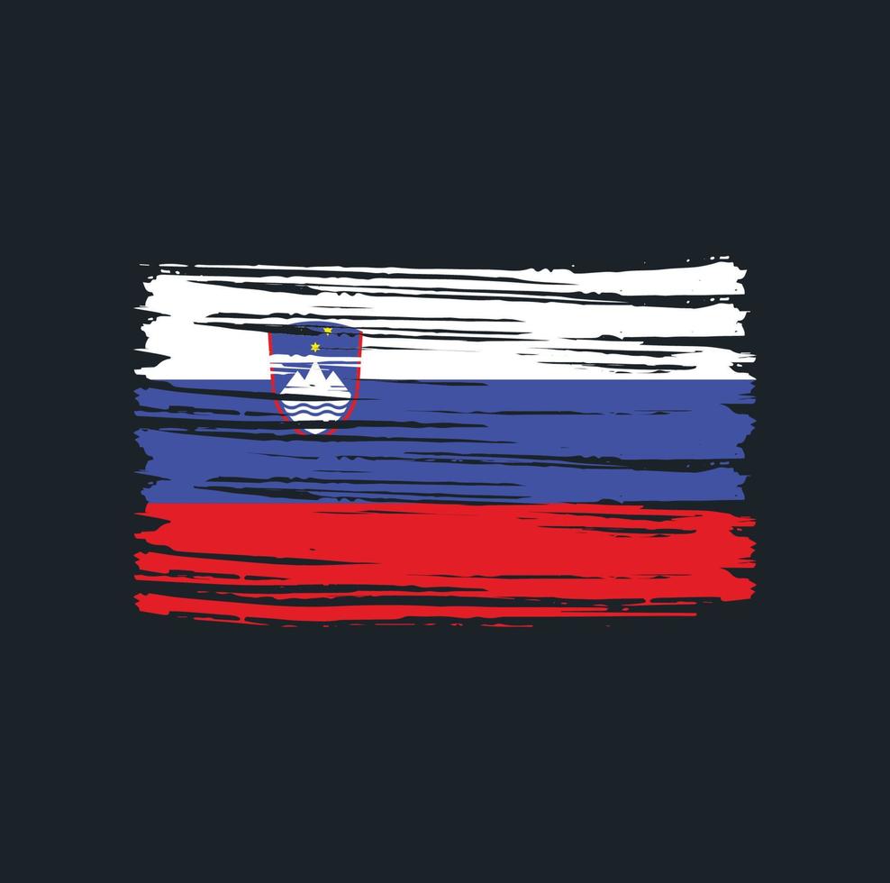 slovenië vlag penseelstreken. nationale vlag vector