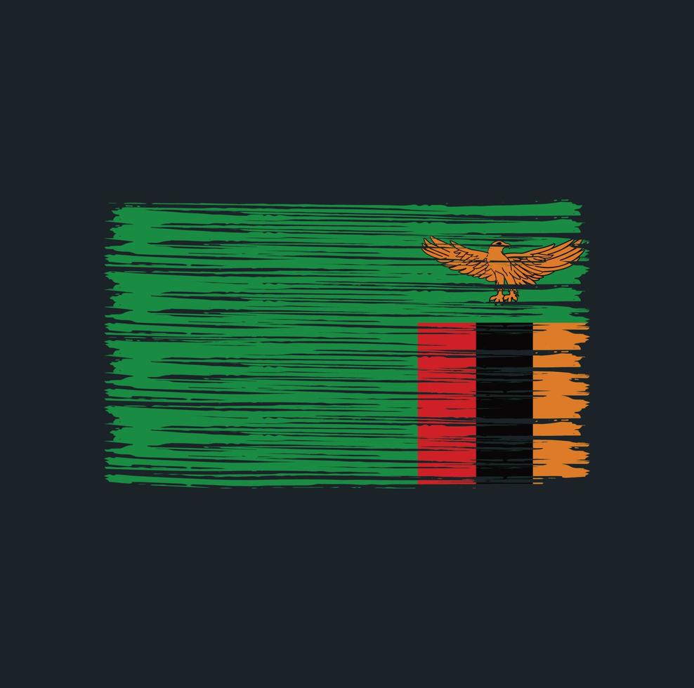 zambia vlag borstel vector