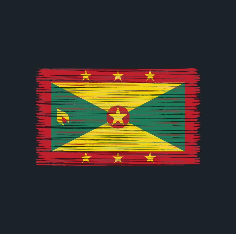 grenada vlag borstel. nationale vlag vector