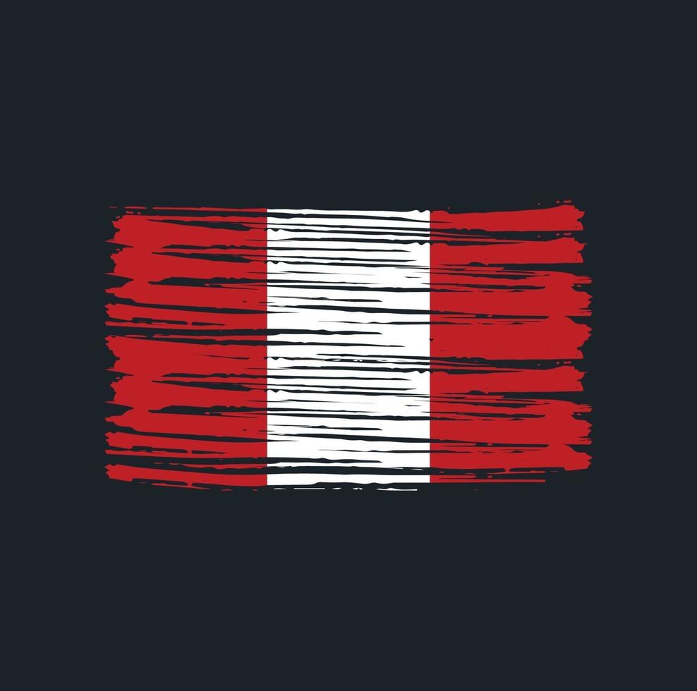 Peru vlag penseelstreken. nationale vlag vector