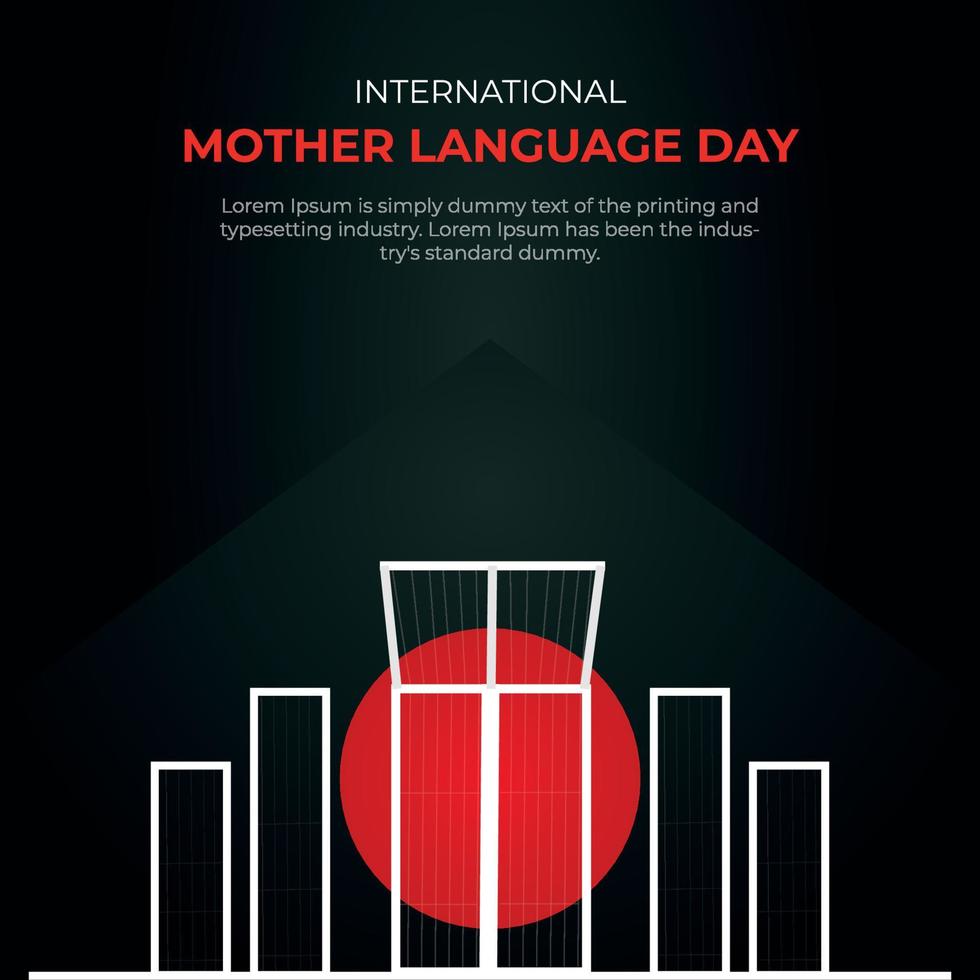 internationale moedertaaldag in bangladesh social media post banner vector