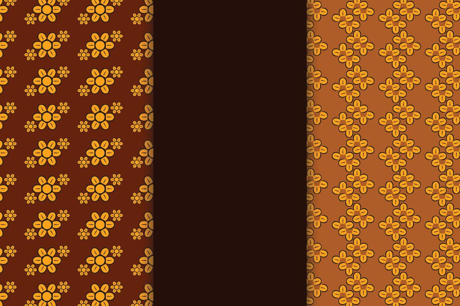 set van bruin batik textuur trendy motief vector naadloze patroon.
