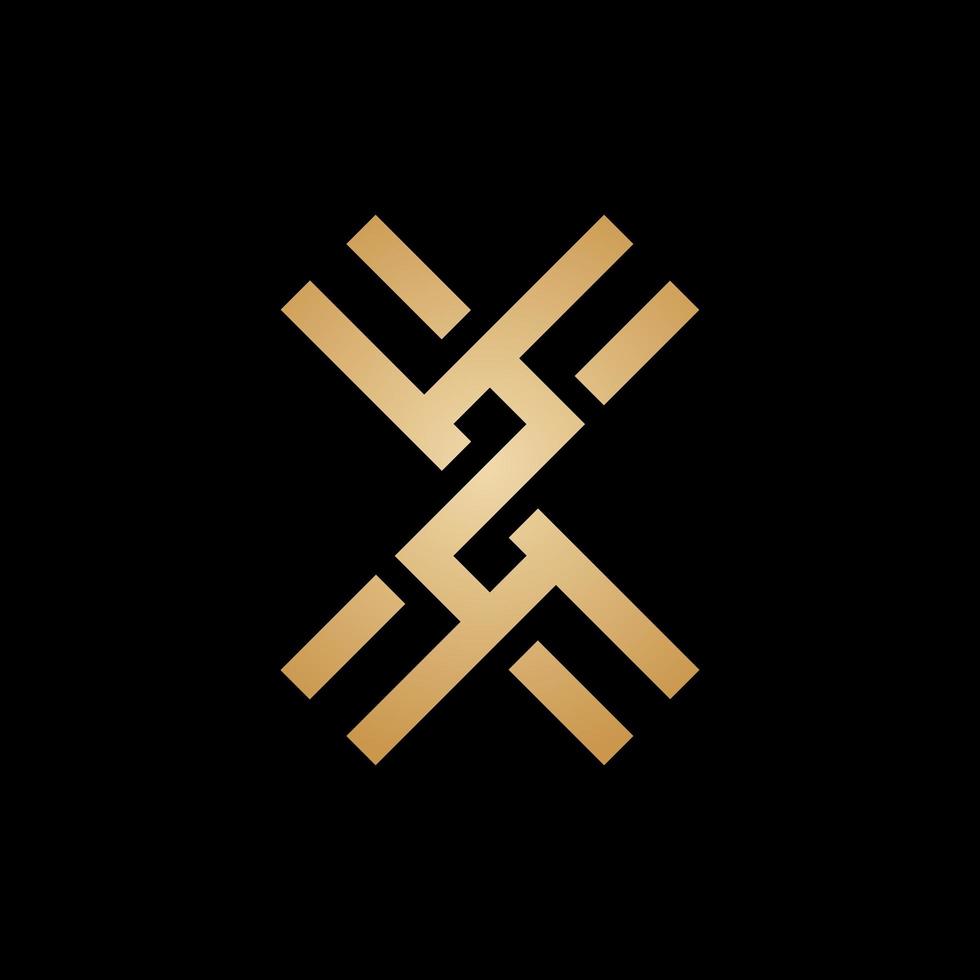 letter x noords logo-ontwerp vector