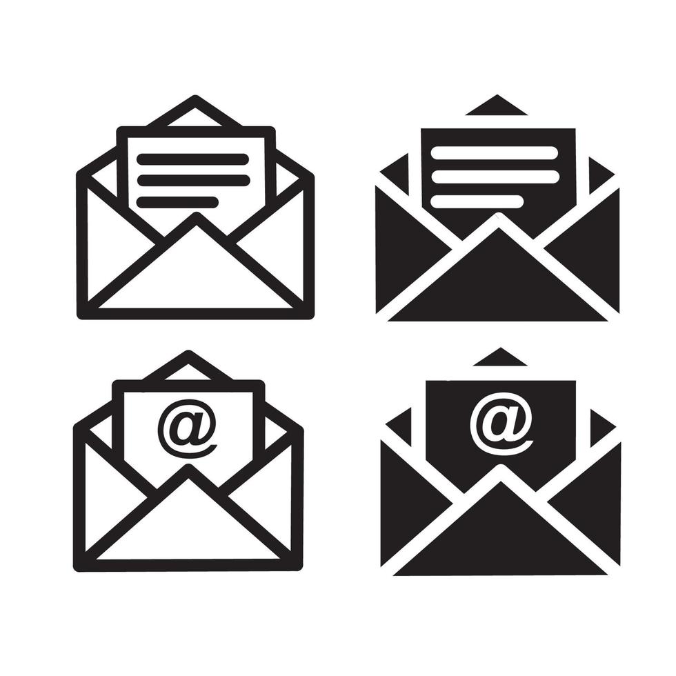 overzicht e-mailpictogram geïsoleerd op een grijze achtergrond. enveloppictogram openen. lijnmailsymbool voor websiteontwerp, mobiele applicatie, ui. vectorillustratie. eps10 vector