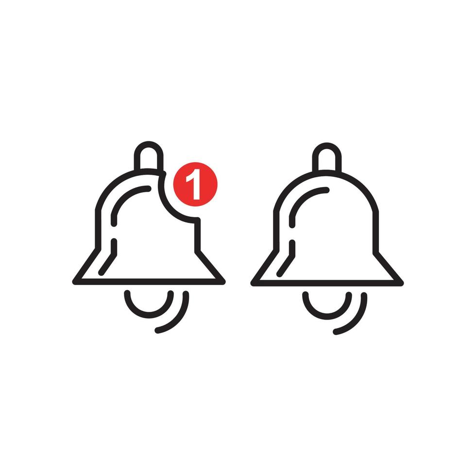 meldingsbellen sociale media. bericht belpictogram. stel belsymbolen in voor web, app, ui. sociale media-concept. vectorillustratie. eps 10 vector