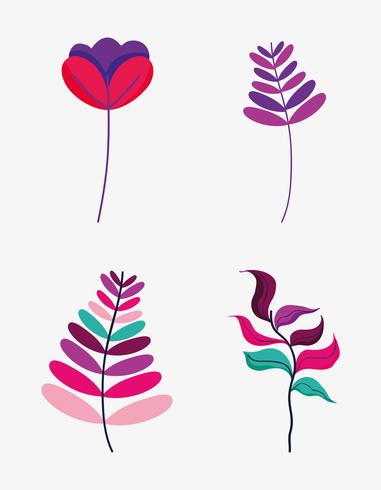 Set van bloemen vector