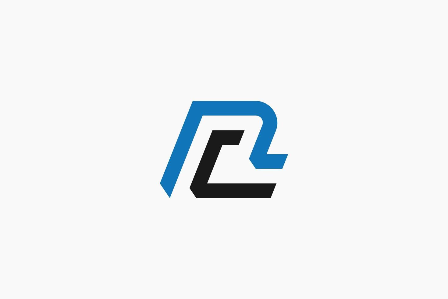 moderne letter rc monogram logo ontwerp vector