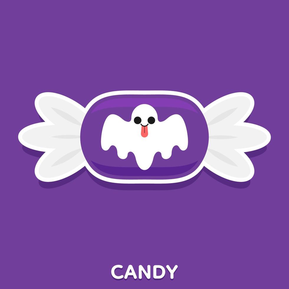 schattig halloween snoep, vector illustratie.