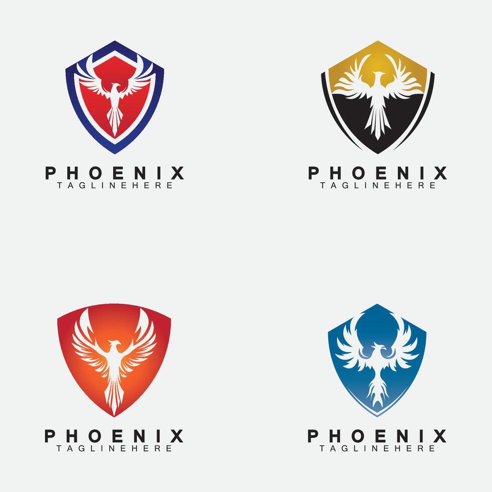 phoenix logo vector illustratie ontwerpsjabloon instellen
