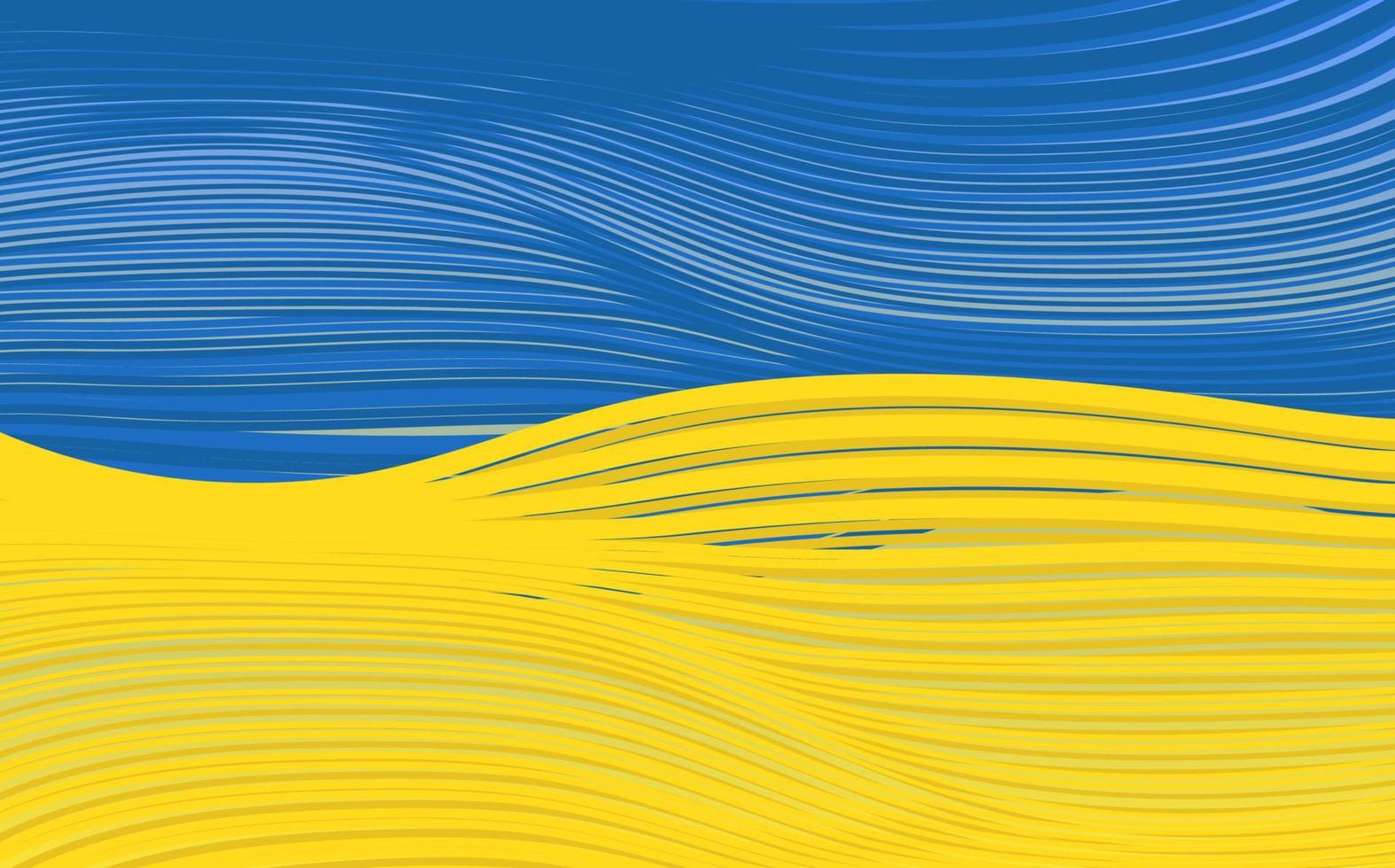 golvenpatroon met de nationale vlag van oekraïne, schilderij gestreepte vlag van oekraïne. symbool, poster, banner van de nationale vlag. stijl aquarel tekenen. vector blauw gele achtergrond