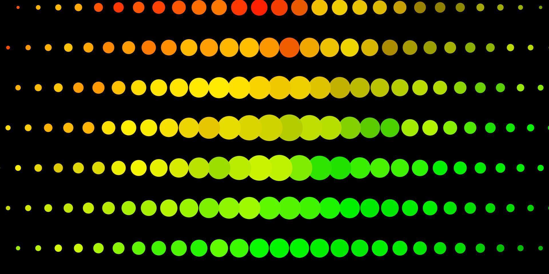 lichtgroene, gele vectorachtergrond met cirkels. vector