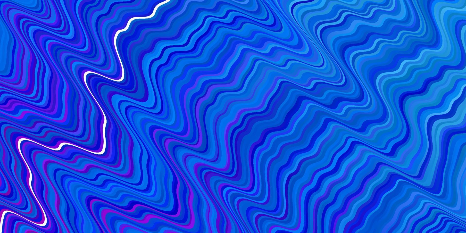 lichtroze, blauw vectorpatroon met krommen. vector
