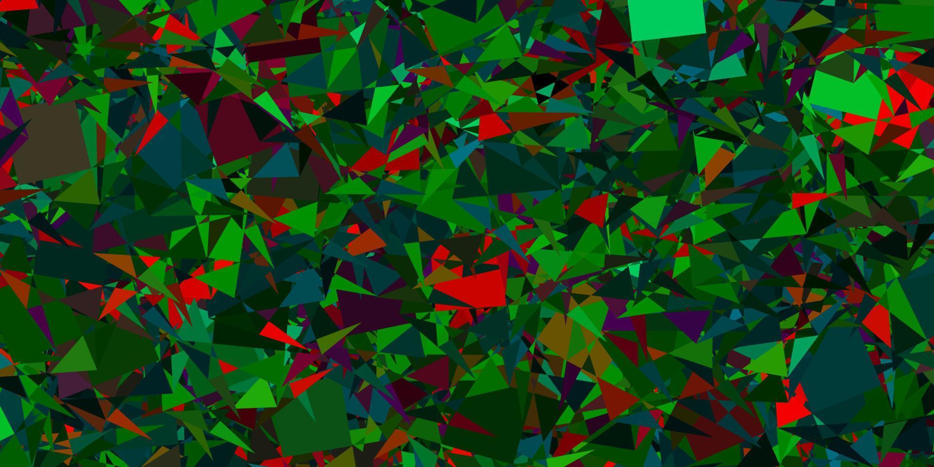donkere veelkleurige vectorlay-out met driehoeksvormen. vector