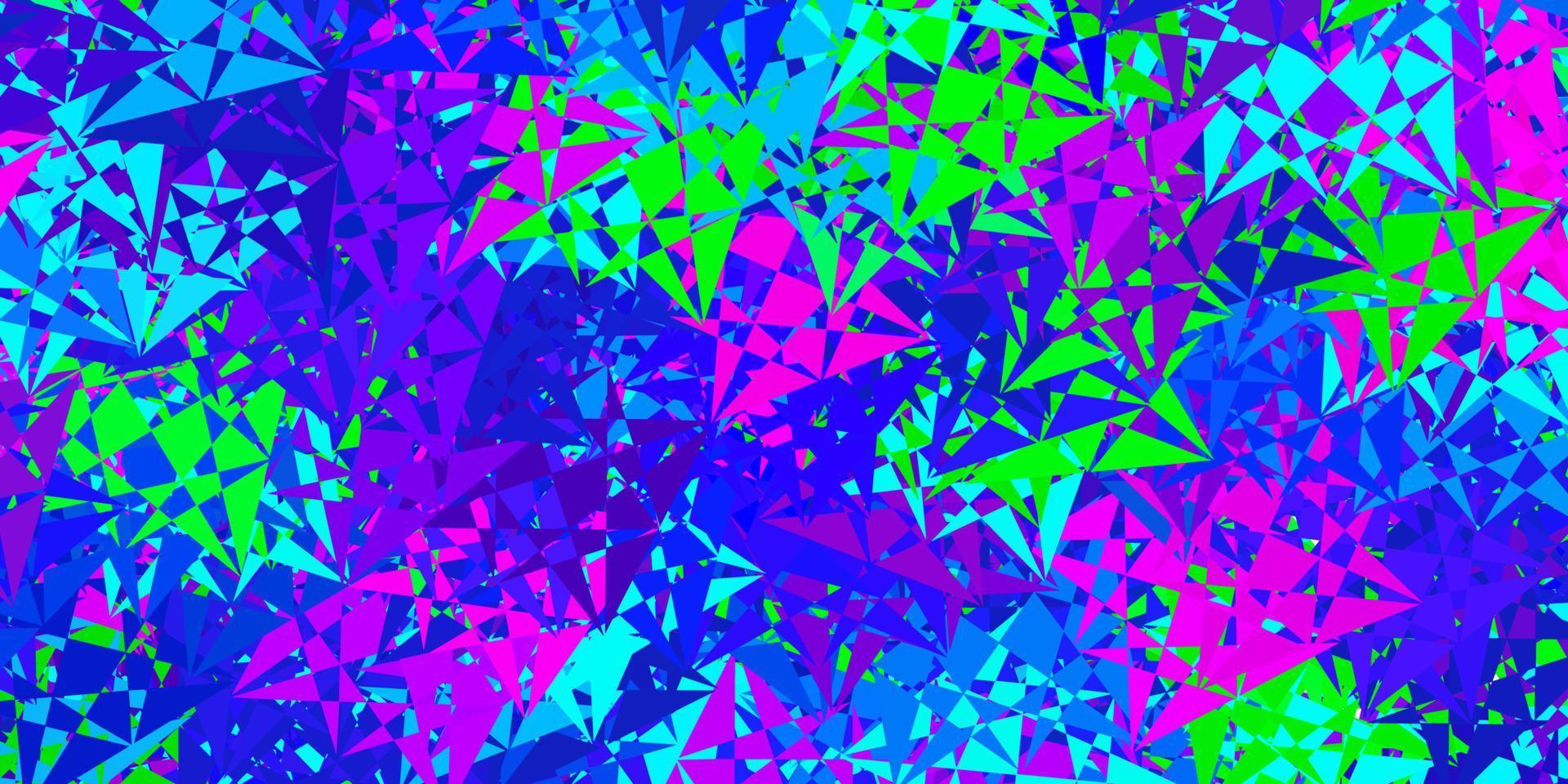 donkere veelkleurige vector sjabloon met driehoekige vormen.
